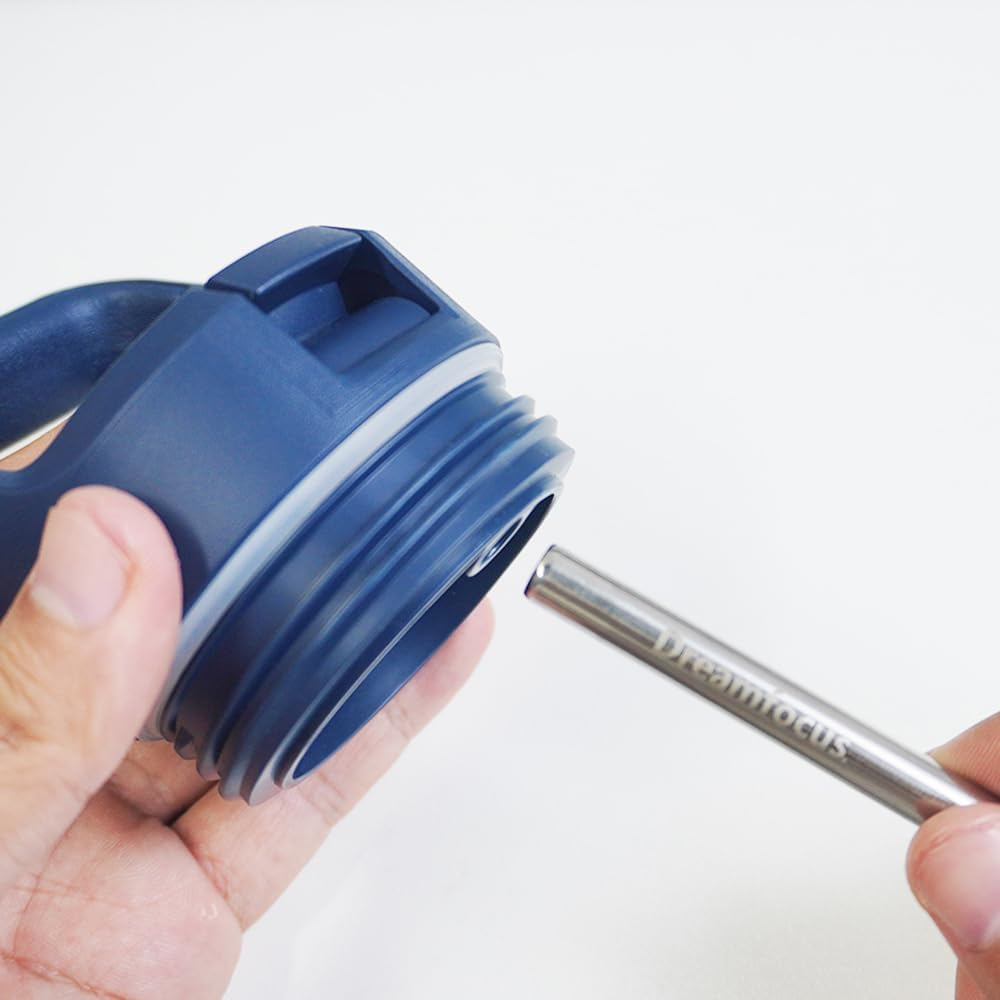 Dreamfocus Metal Straw Replacement Stainless Steel for YETI Rambler Straw Bottle 18 Oz 4 Pack image number 3