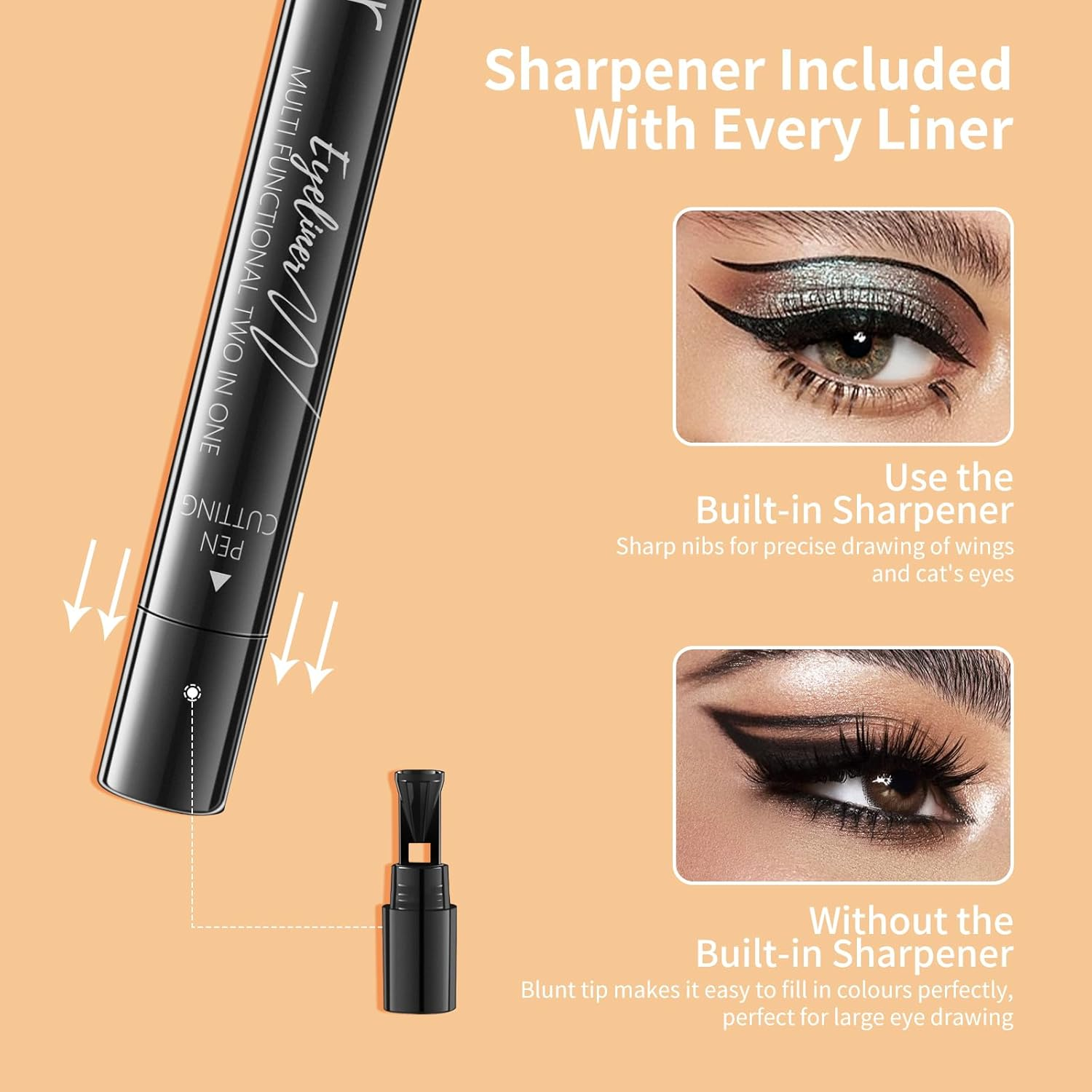Docolor Eyeliner Gel Eye Liner Pen Ultra-Pigmented Waterproof Smudge-Proof Gel Eyeliner Pencil, Black image number 1