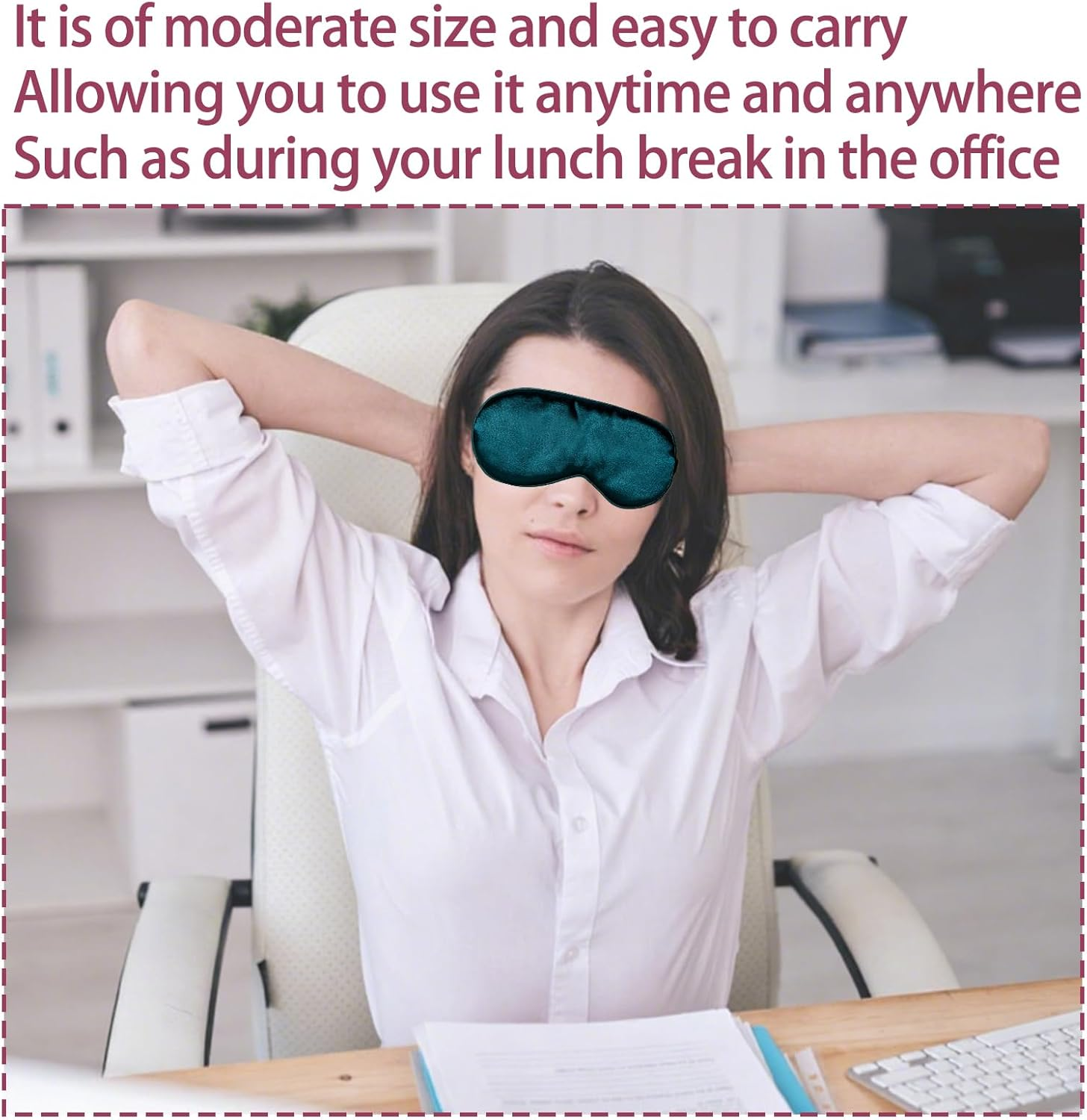 3 Pcs Silk Sleep Mask, Silk Eye Cover with Adjustable Strap Full Blackout Sleeping Mask Ultra Soft Breathable Design, Eye Masks for Travel Plane Nap Meditation Yoga Shift Work Night Rest image number 4