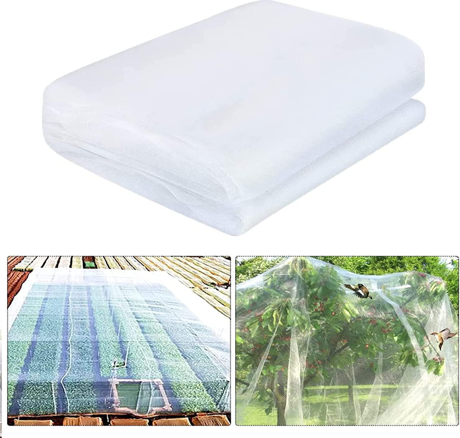 Garden Netting, Ultra Fine Garden Mesh Netting, Greenhouse Protection Net, Reusable Plant Covers for Protect Vegetables Fruits Plant Flower Crop Screen Barrier Net Row Covers, 8.2 X 20Ft image number 6