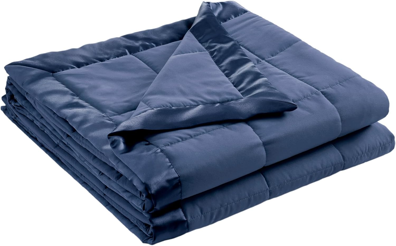 Madison Park Windom down Alternative Blanket, Premium 3M Scotchgard Moisture Wicking Treatment, Lightweight and Soft Bed Cover for All Season, Satin Trim, Navy King