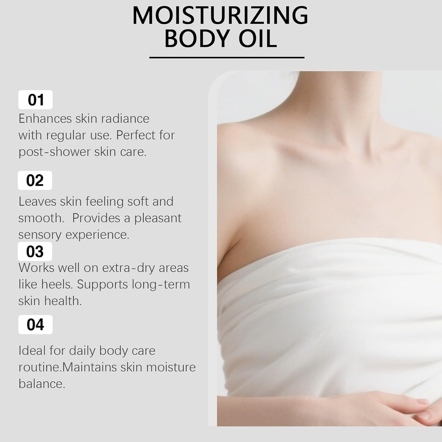 Body Firming Shimmer Body Oil Tightening & Hydrating Treatment | after Shower Massage Oil for Women Men | All-Natural Moisturizing Nourishing Body Luxury Oils for Dry Skin | Lightweight (1PCS) image number 5