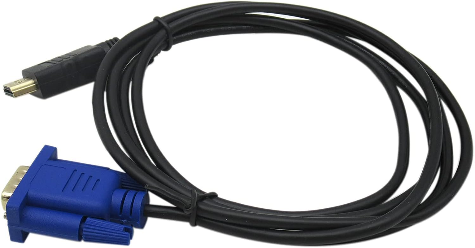 BLUE ELF HDMI to VGA Adapter Cable 6Ft/1.8M Gold-Plated 1080P HDMI Male to VGA Male Active Video Converter Cord for Notebook PC DVD Player Laptop TV Projector Monitor Etc