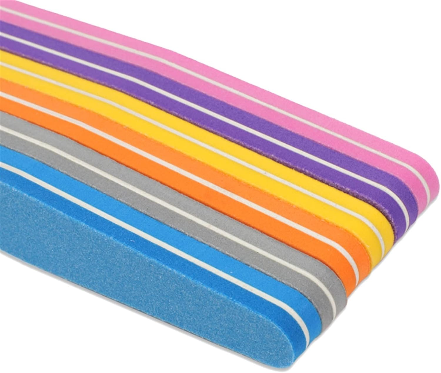 TRUSTTWO 5Pcs Sponge Nail File Diamond Sponge Nail Buffers Block Sandpaper 100/180 Buffing Files Polish Glitter Grinding Sanding Files the New (Color : Pink) image number 5