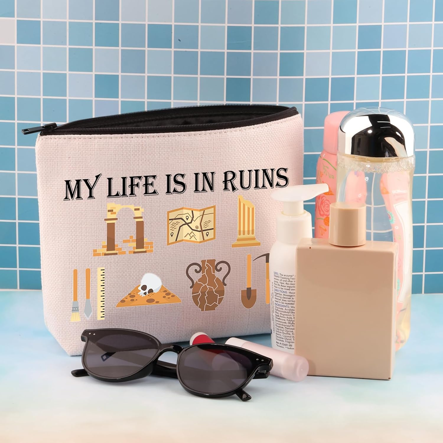 BDPWSS Archaeology Gifts for Women Archaeologist Gift My Life Is in Ruin Funny Archaeology Zipper Pouch, My Life Bag, Fashion image number 2