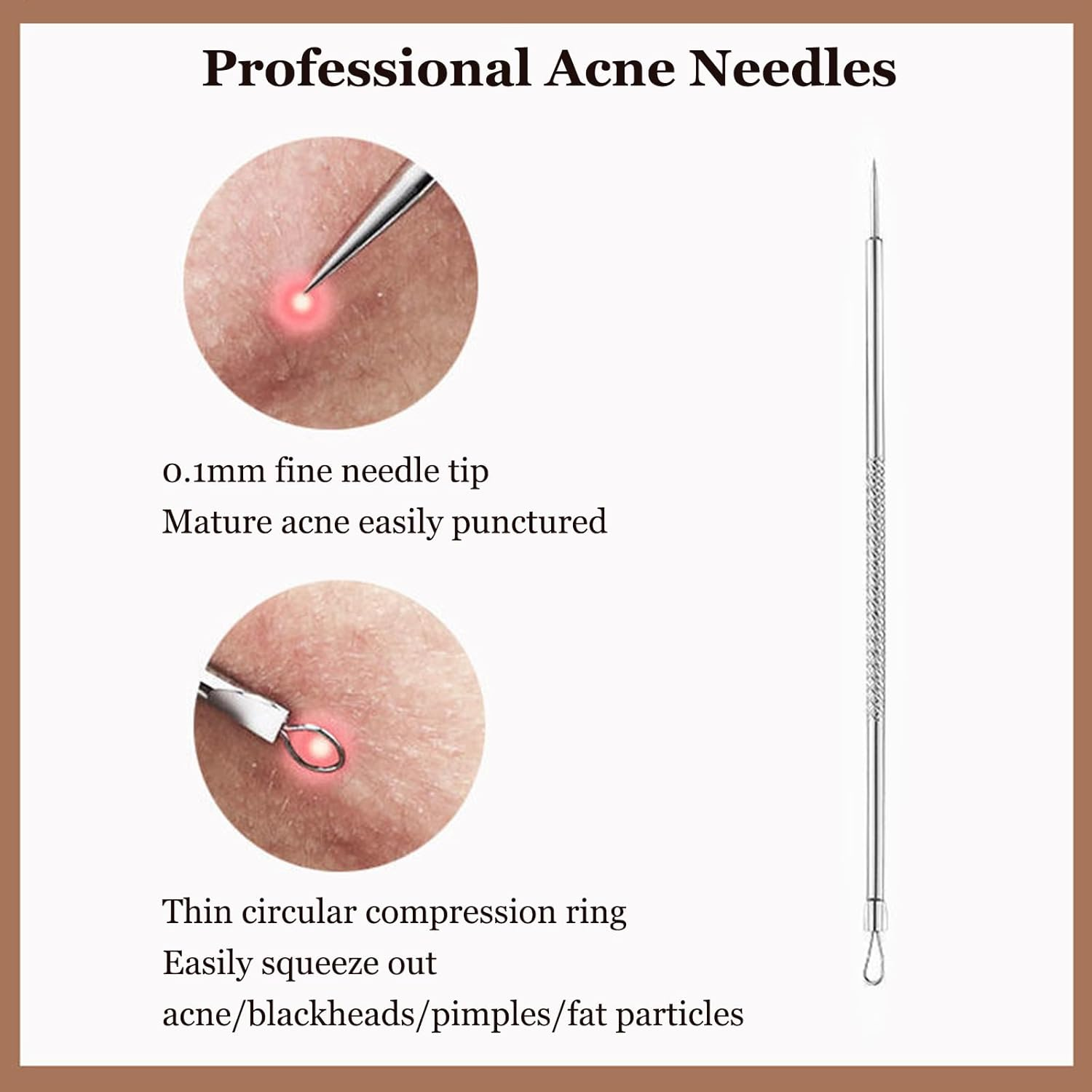 Blackhead Remover Kit with Box, Professional Stainless Steel Comedones Extractor Tool, Acne Tweezer, Pimple Popper, Blackhead Needle & Curved Tip Tool for Nose, Face, Facial Blemish Removal (16 Pcs) image number 5
