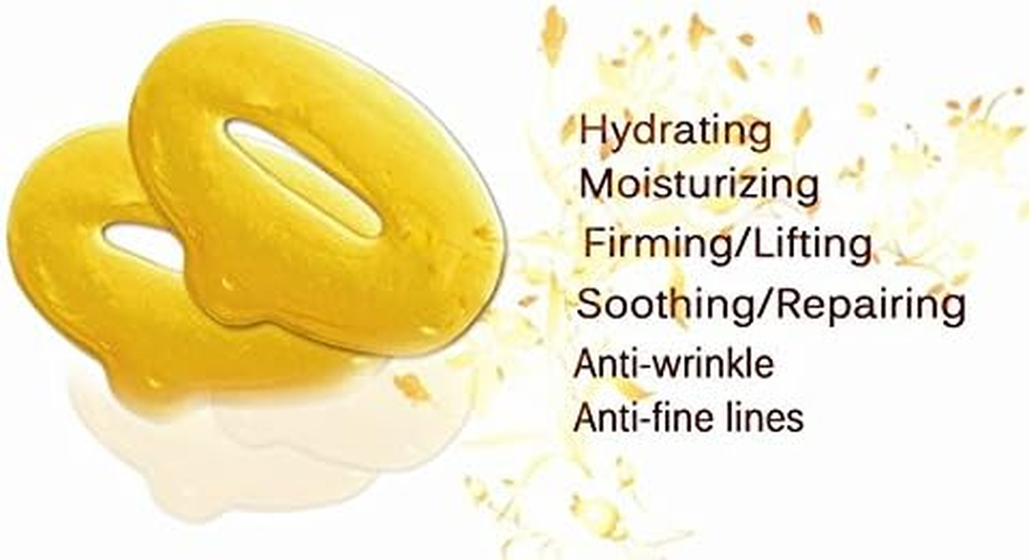 5 Masks 24K Gold Collagen Lip Treatment Mask Patches. Plumper Fuller Softer Lips. anti Aging Reduce Fine Line Wrinkles Creases Hydrating Moisturizing Uplifting Tone Firmer Smooth Lips Regeneration. image number 5