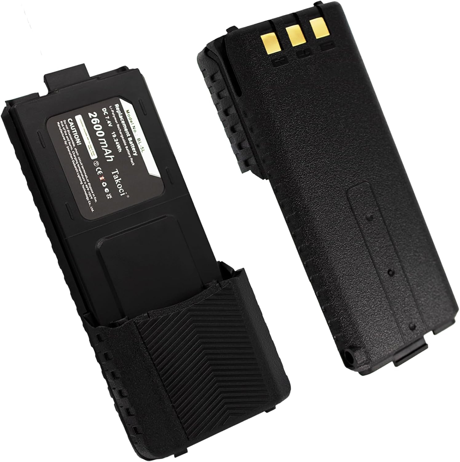 7.4V/2600Mah Battery Replacement Compatible with Baofeng UV-5R UV-5R+ plus BF-F8HP UV-5RE plus UV-5RB UV-5X RD-5R UV-5RTP Walkie Talkie Lithium-Ion Battery image number 5