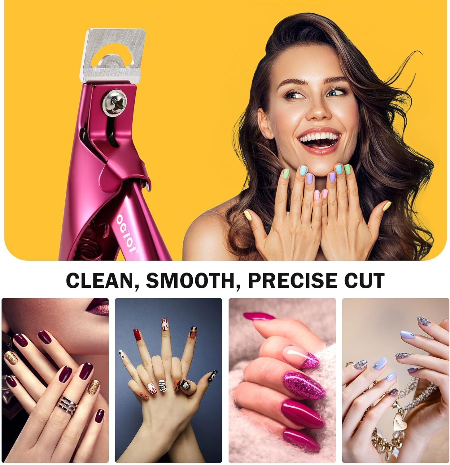 BEZOX Acrylic Nail Clipper, Professional and High Precision Nail Tip Cutters, Sharp Blade False Nail Cutter for Nail Tips image number 4