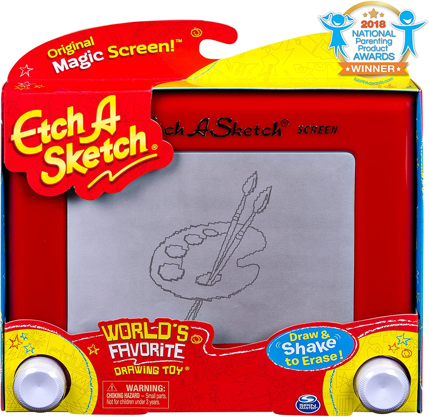 Etch a Sketch, Classic Red Drawing Retro Toy with Magic Screen, for Ages 3 and Up image number 2