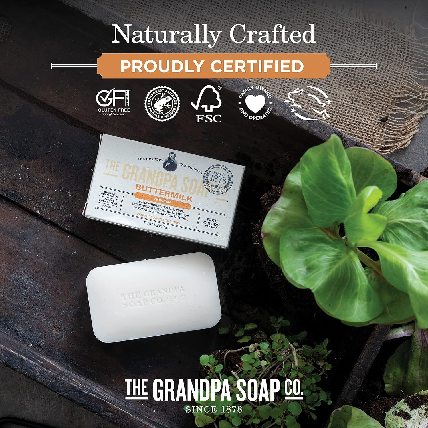 GRANDPAS SOAP Soap Bar Buttermilk, 4.25 Ounce image number 3