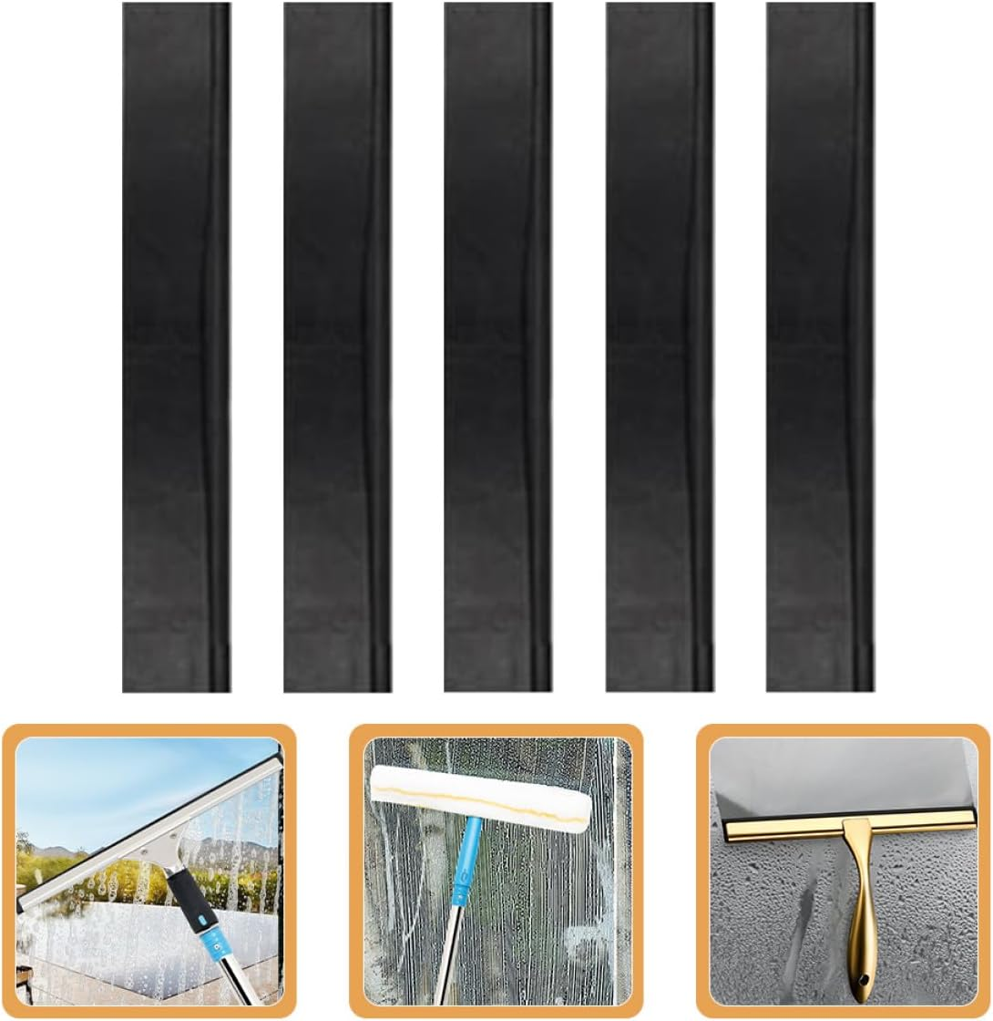 LIFKOME 5Pcs 35Cm Replacement Rubber Squeegee Strips for Windows and Shower Doors, Flexible Sturdy Squeegee Blades for Window Cleaning Tool Set image number 3