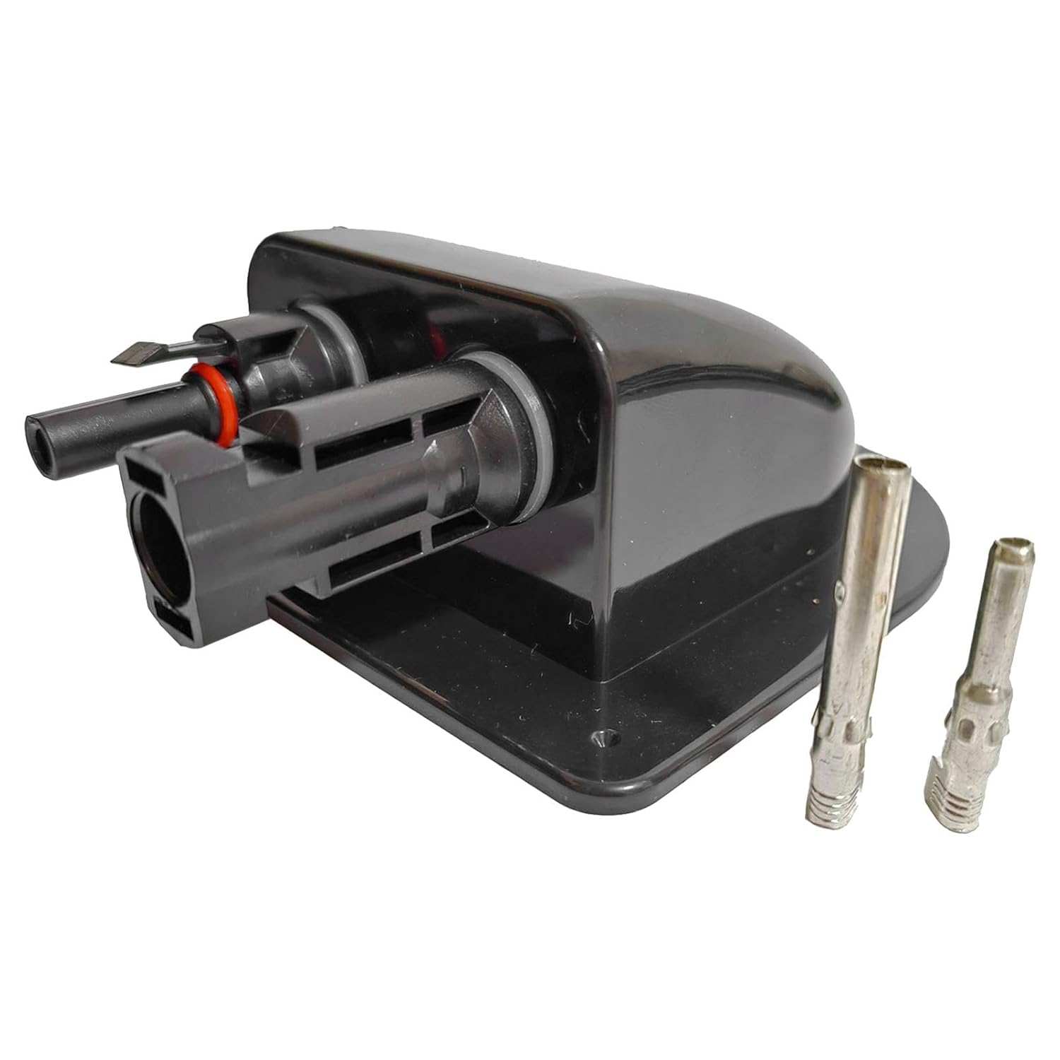 Double Cable Entry Housing,Photovoltaic Waterproof Junction Cable Gland Box - Intelligent Protection Photovoltaic Connector Waterproof Box for Motorhomes, RV, Caravans, Boats