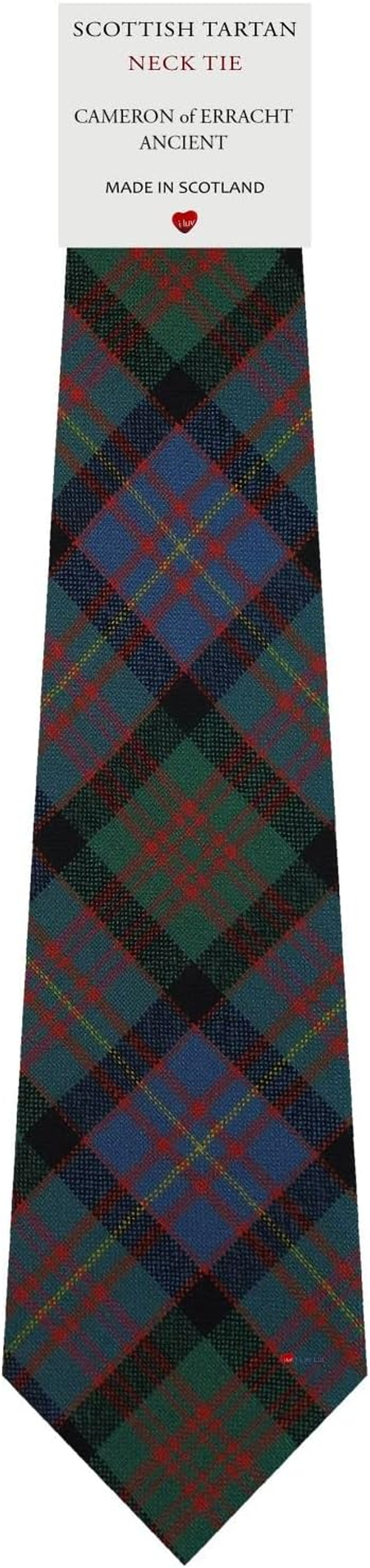 Mens All Wool Tie Woven and Made in Scotland in Cameron of Erracht Ancient Tartan image number 2