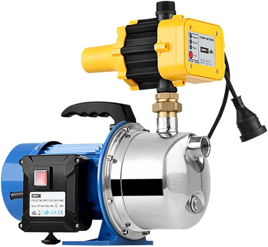 Giantz Water Pump, 2300W 4600L/H Electric High Pressure Garden Jet Pumps Controller Irrigation for Pool Pond Tank Home Farm, Portable Automatic Switch Anti-Rust Stainless Steel Body Black image number 3