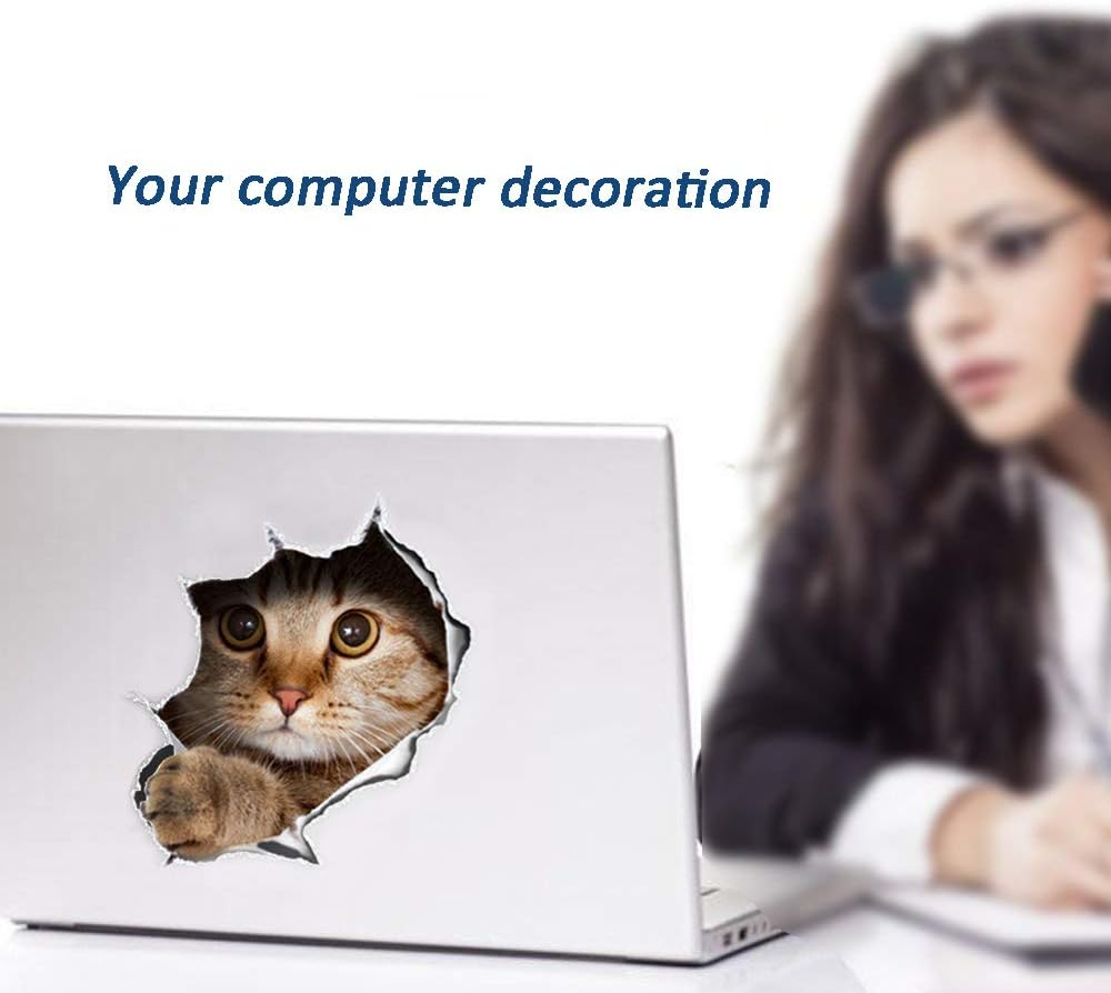 6PCS 3D Wall Stickers Cats Self Adhesive, Kids Wall Decals/Removable Vinyl Art Murals for Living Room Baby Rooms Bedroom Toilet House Wall DIY Decoration image number 4