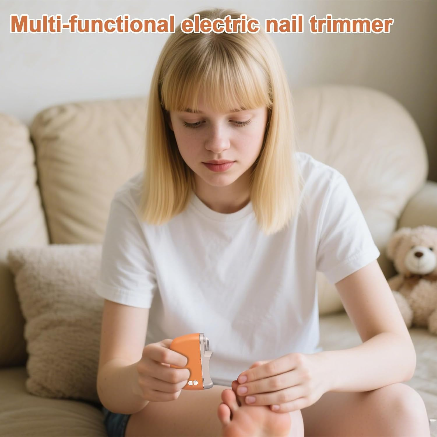 Electric Nail Clippers, 2026 2 in 1 Automatic Nail Trimmer with Polisher, Electric Nails Trimmer for Adults＆Elderly, Automatic Nails Clippers with USB Rechargeable, for Seniors|Hard|Thick Toenails image number 5