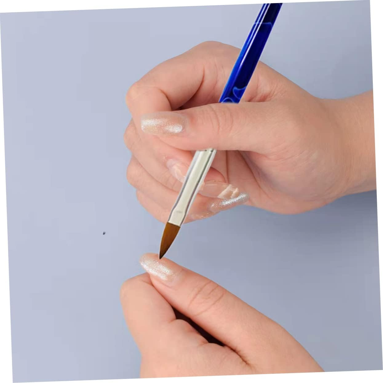 Baluue 6Pcs Nail Tools Kit Manicure Art Brush Pen Flexible Smooth Hair for Creative Nail Designs for Salon School image number 1