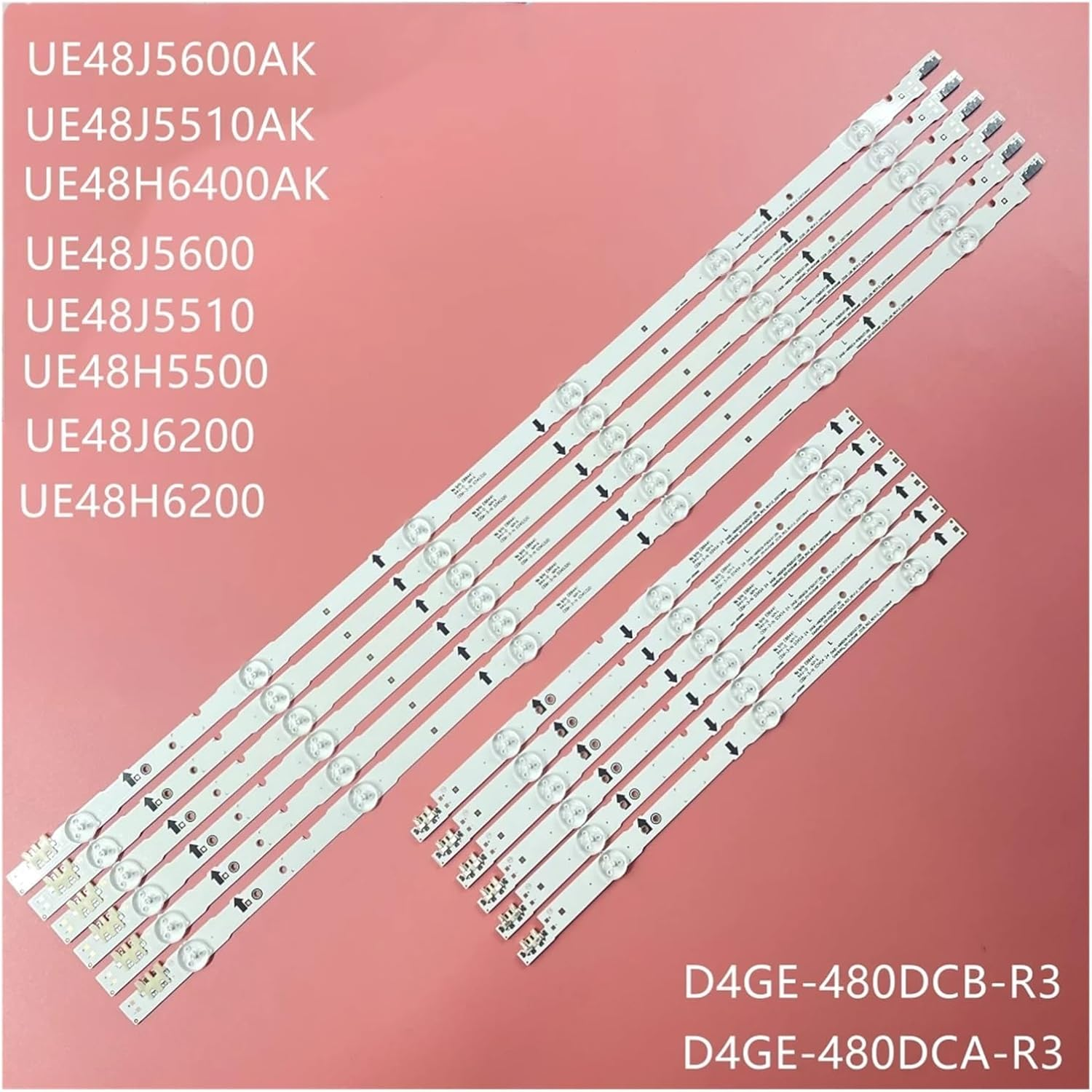 12PCS LED Backlight Strip for UE48H6400 UE48J5600 UE48J5600 UE48H5000 UE48H5500 UE48H6200AK UE48H6500AT D4GE-480DCA 480DCB-R3 image number 3