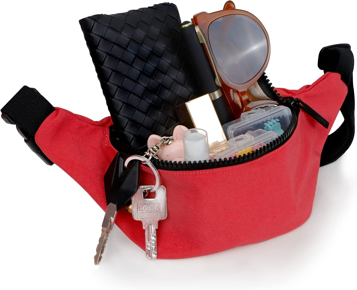 Biefudan Fanny Pack for Kids,Adjustable Waist Bag for Kids Boys Girls,Cute Fashionable Waist Pack Children'S Bum Bag,Sports Workout Traveling Running Carrying Phones Mini Bags (Red) - Orange image number 6