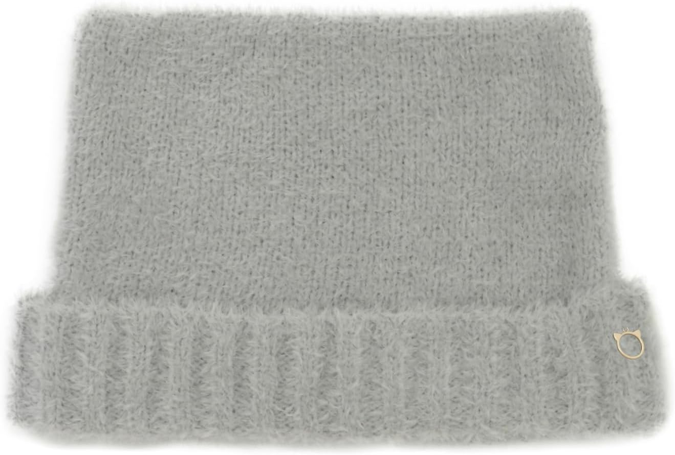 Pole & Joe MOONBAT Paul & Joe ACCESSOIRES Beanie Cat Shaggy Knit Hat Cat Ears Knit Autumn Winter Cold Protection Women'S Light Gray image number 5
