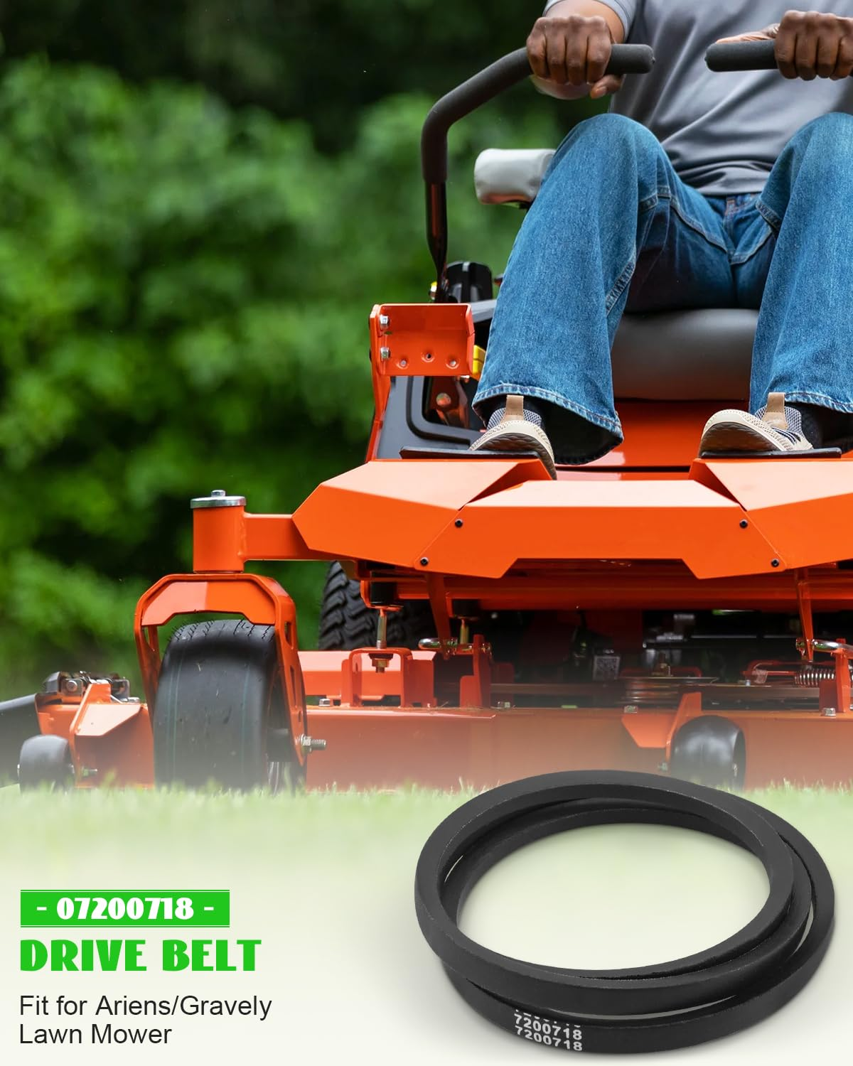 07200718 Drive Belt Fit for Gravely ZTX 52 Stealth ZTX/ZTX 42, Fit for Ariens Ikon-Xd42 52 60/52 Limited Edition/Ikon-X 42 52, 1/2'' X 57'' V-Belt