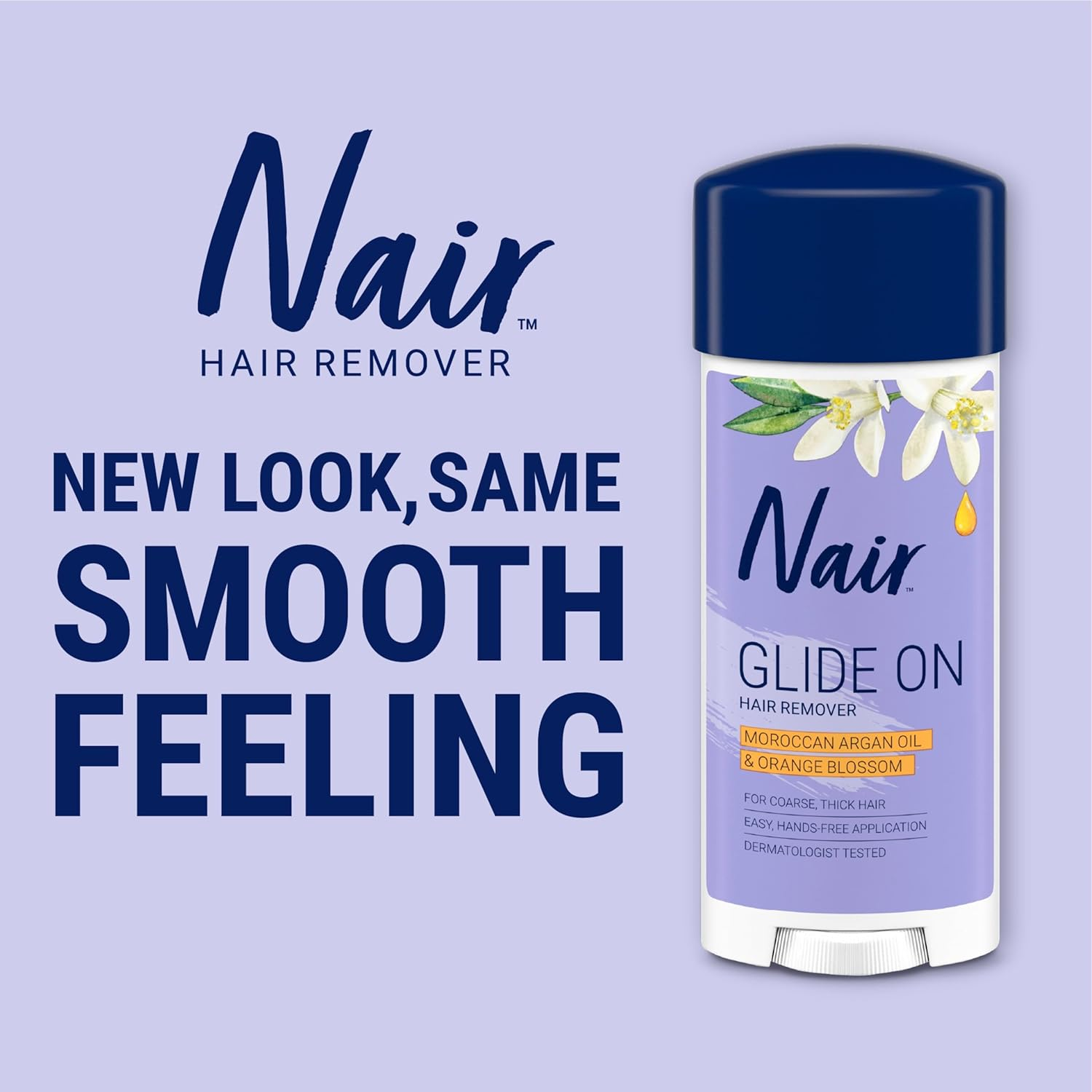 Nair Glide on Hair Removal Cream, Arm, Leg, and Bikini Hair Remover, Depilatory Cream, 3.3 Oz Stick image number 4