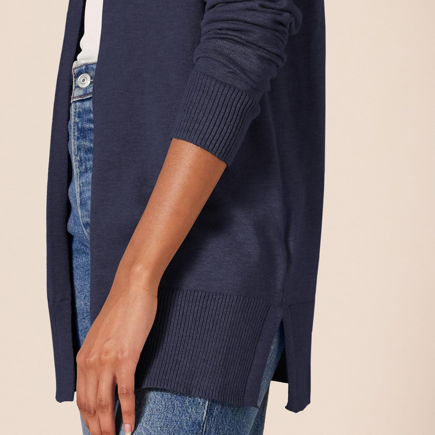 Amazon Essentials Women'S Lightweight Open-Front Cardigan Sweater (Available in plus Size), Navy, 1X image number 6