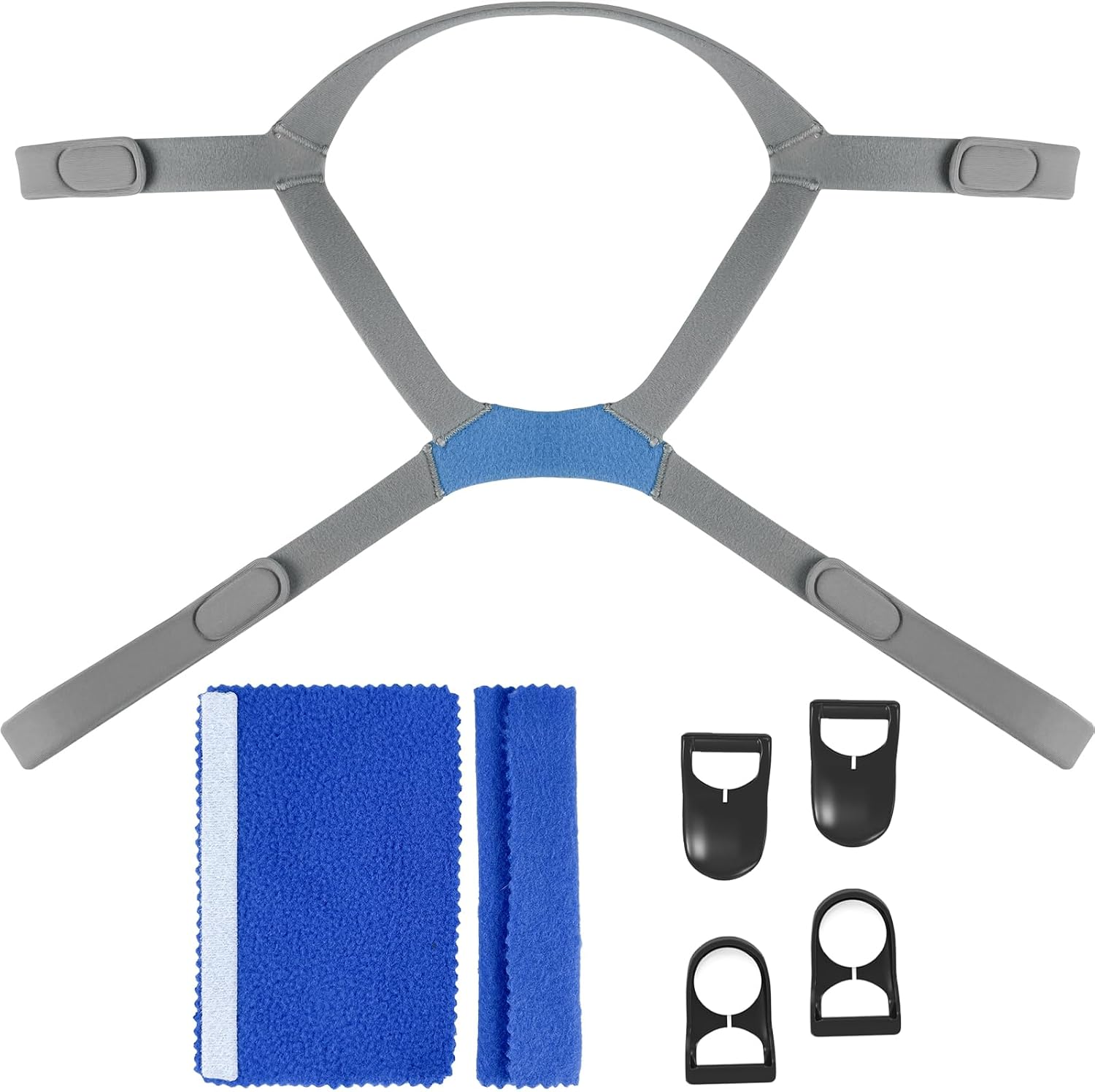 Replacement Airfit F40 CPAP Headgear Strap with Magnetic Clips and Strap Cover Home Ventilator CPAP Supplies for Airfit F40 Full Face CPAP Mask Headgear (Standard) image number 1