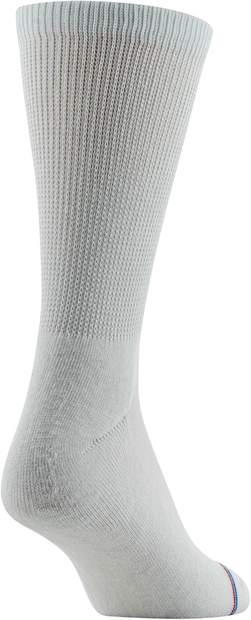 Medipeds 8 Pair Diabetic Crew Socks with Non-Binding Top image number 1