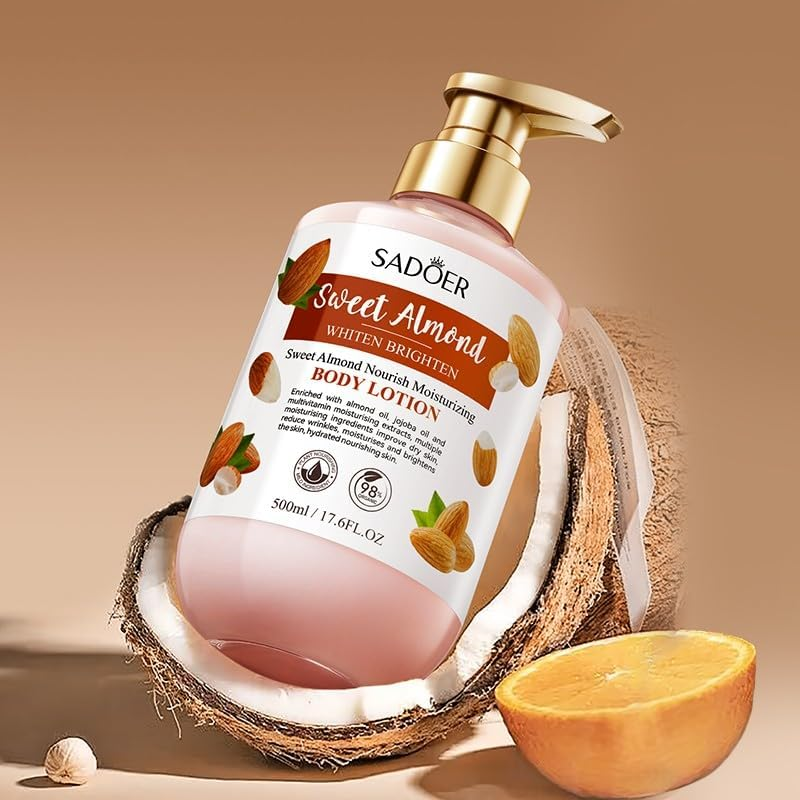 Sweet Almond Whiten Brighten Body Lotion, 500Ml, Moisturising, Nourishing image number 1