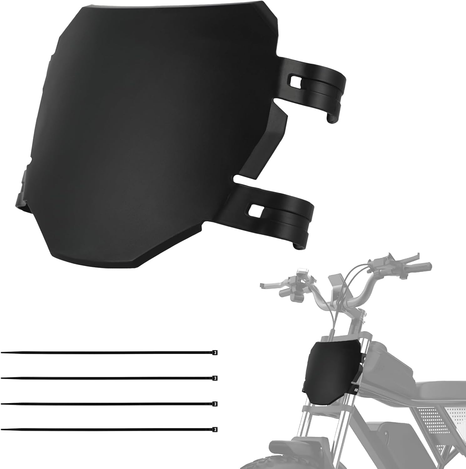 Electric Bike Number Plate E Bike Front Plate Compatible Fit for Ridstar Q20 Super 73 S1 S2 Y1 RX Macfox X1S X1S X X2 Commuter Ebike Electric Mountain Bike Black