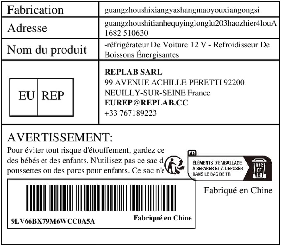 -12V Car Refrigerator - Energy Drink Cooler | Metal Camping Refrigerator for Car, Car Refrigerator, Portable Thermoelectric Refrigerator for Cha image number 2