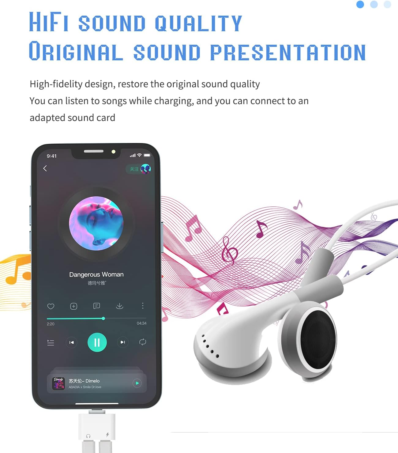 Iphone Headphone Splitter(2Pack) Apple MFI Certified 2In1 Dual Lightning Dongle Adaptador Para Charger AUX Cable Audio Charge Jack Adapter Converter for 11 12 13 14 Pro Max Mini Se X Xr 7 8 plus Ipad image number 2