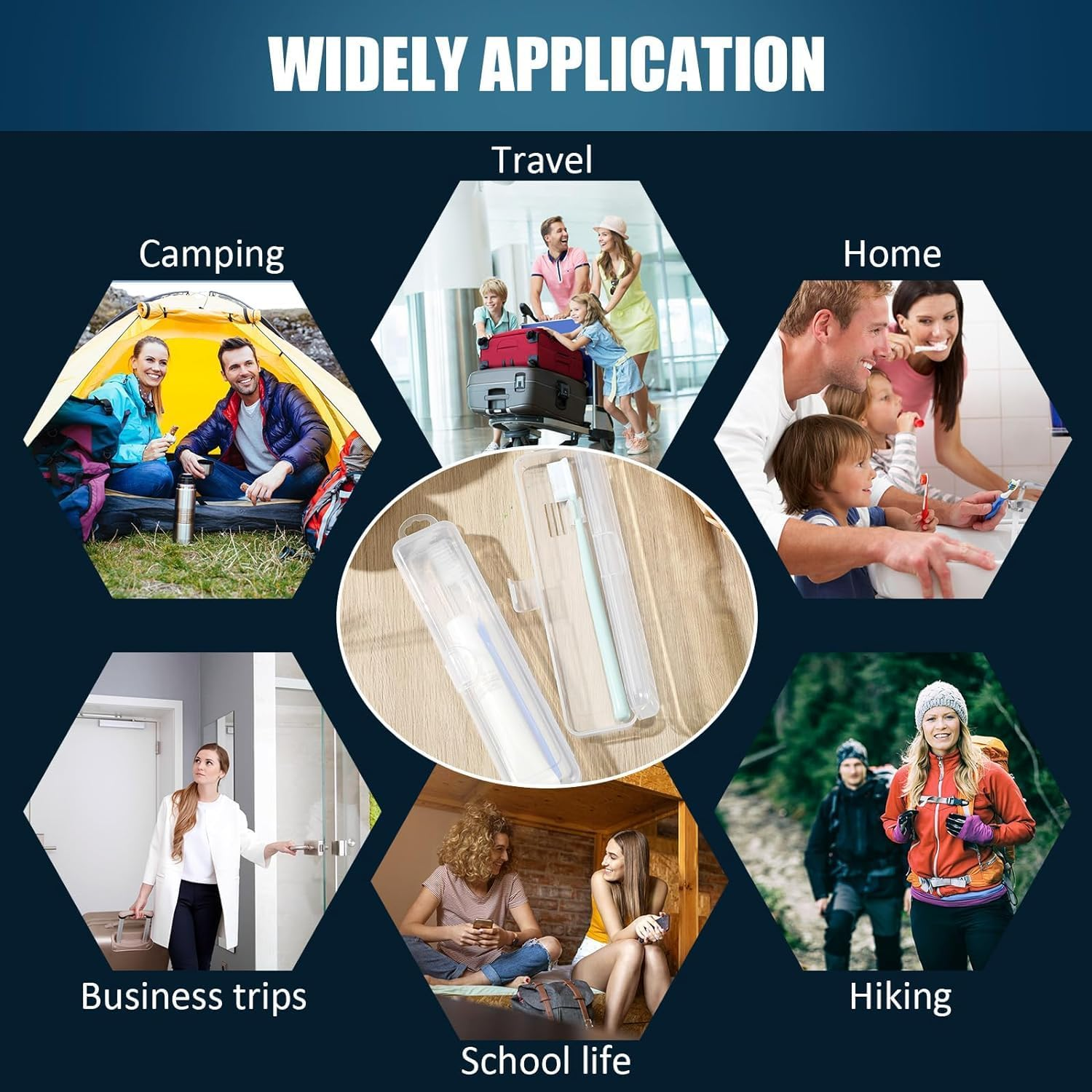 SAHENITEANA 4 Pack Portable Travel Toothbrush Case, Portable Clear Toothbrush and Toothpaste Storage Container Hard Plastic Transparent Toothbrush Carrying Box for Home,Travela, School image number 4