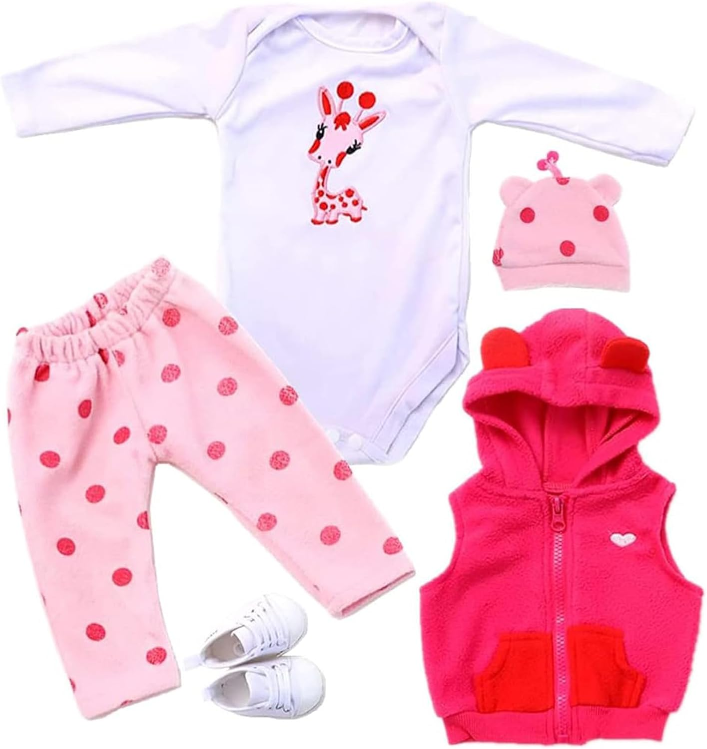 ZIYIUI Reborn Baby Dolls Clothes New Reborn Babies Clothing Fit Suit for 20-22 Inch Dolls image number 4