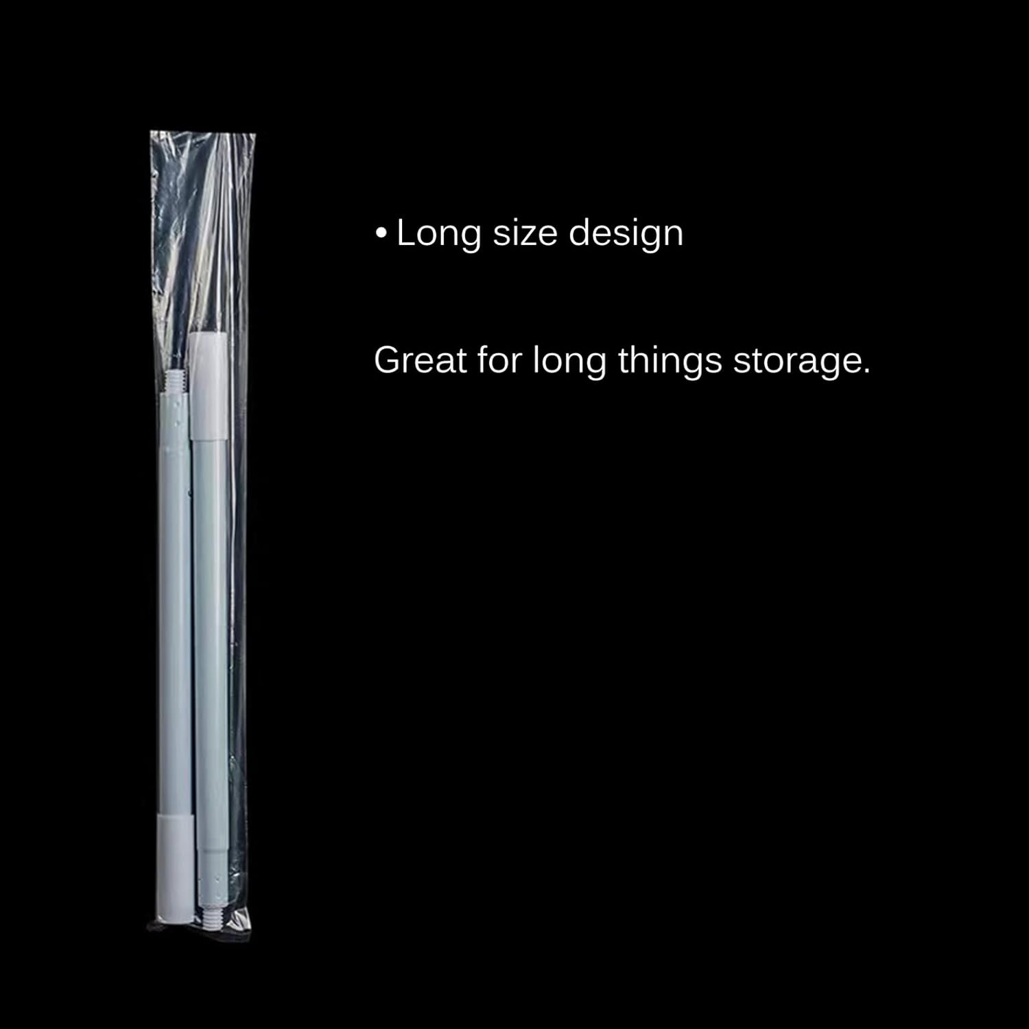 Long Plastic Sleeves 6X50 Inch 50 Pack Poster Poly Bags, 2 Mil Clear Flat Open Blueprint Storage Poster Tube for Large Narrow Items, Waterproof image number 6