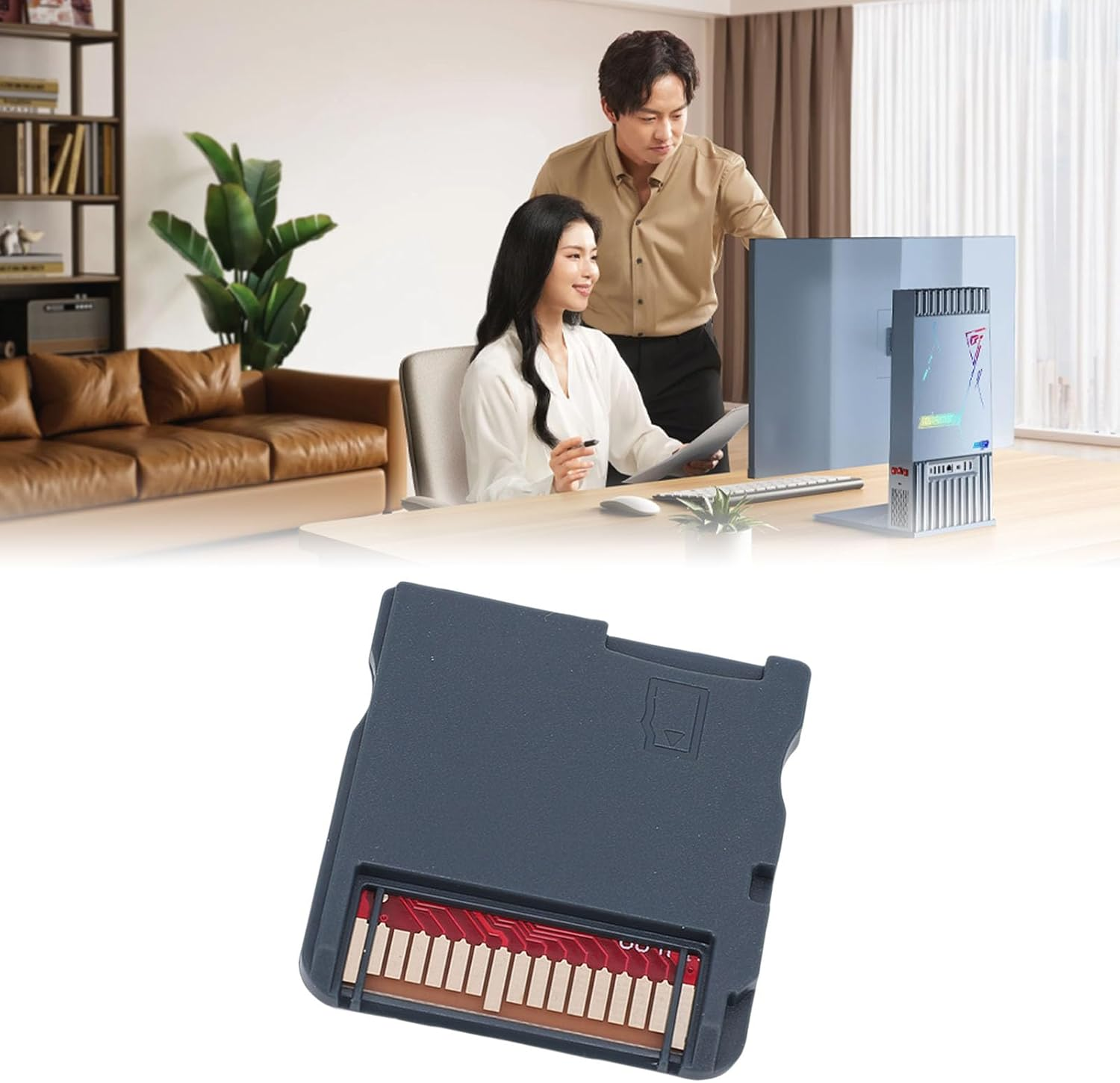 SENECESLI Game Backup Device, Slim High Speed HDD for Backup, High Strength ABS Material Fornds​ NDSL​MD GB GBC FC PCE High Speed Reading Writing Professional Consoles Game Cartridge (WOODHK Black Set)