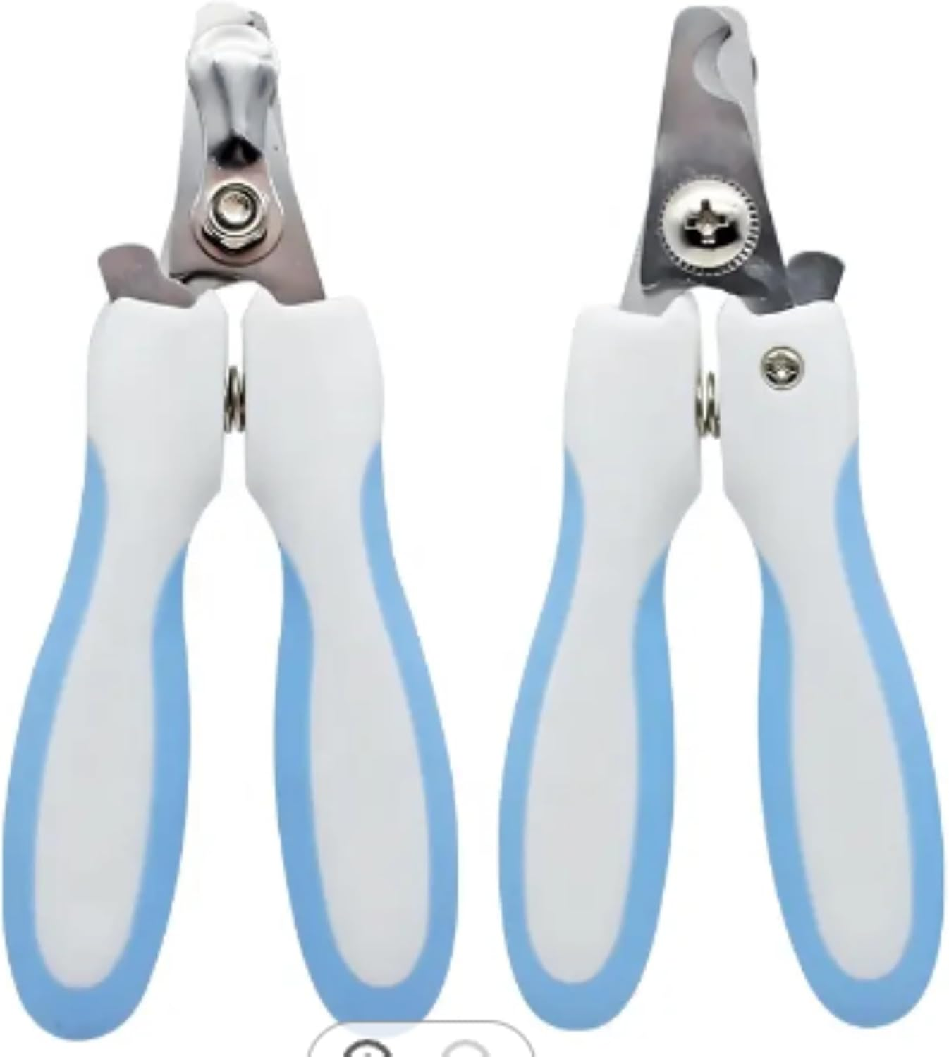 Pet Nail Clippers and Safety Guard to Avoid over Cutting Nails & Nail File (2 Piece Set), Sturdy Non Slip Handles & Sharp Blades Trimmers for All Small Large Dog Cat, Bird. Blue image number 4