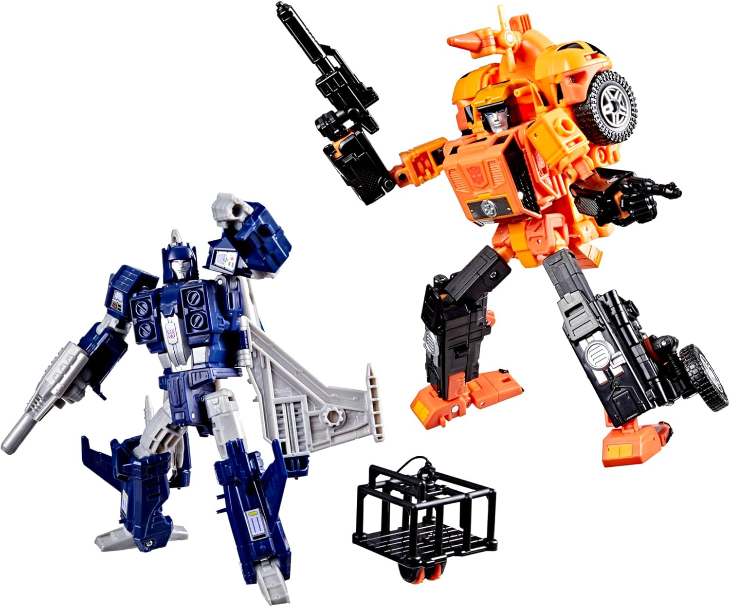 Transformers Age of the Primes Wreck 'N Doom Collection 2-Pack, 7.5-Inch Autobot Sandstorm and 5.5-Inch Slugslinger Action Figures, Robot Toys, 8+ image number 2