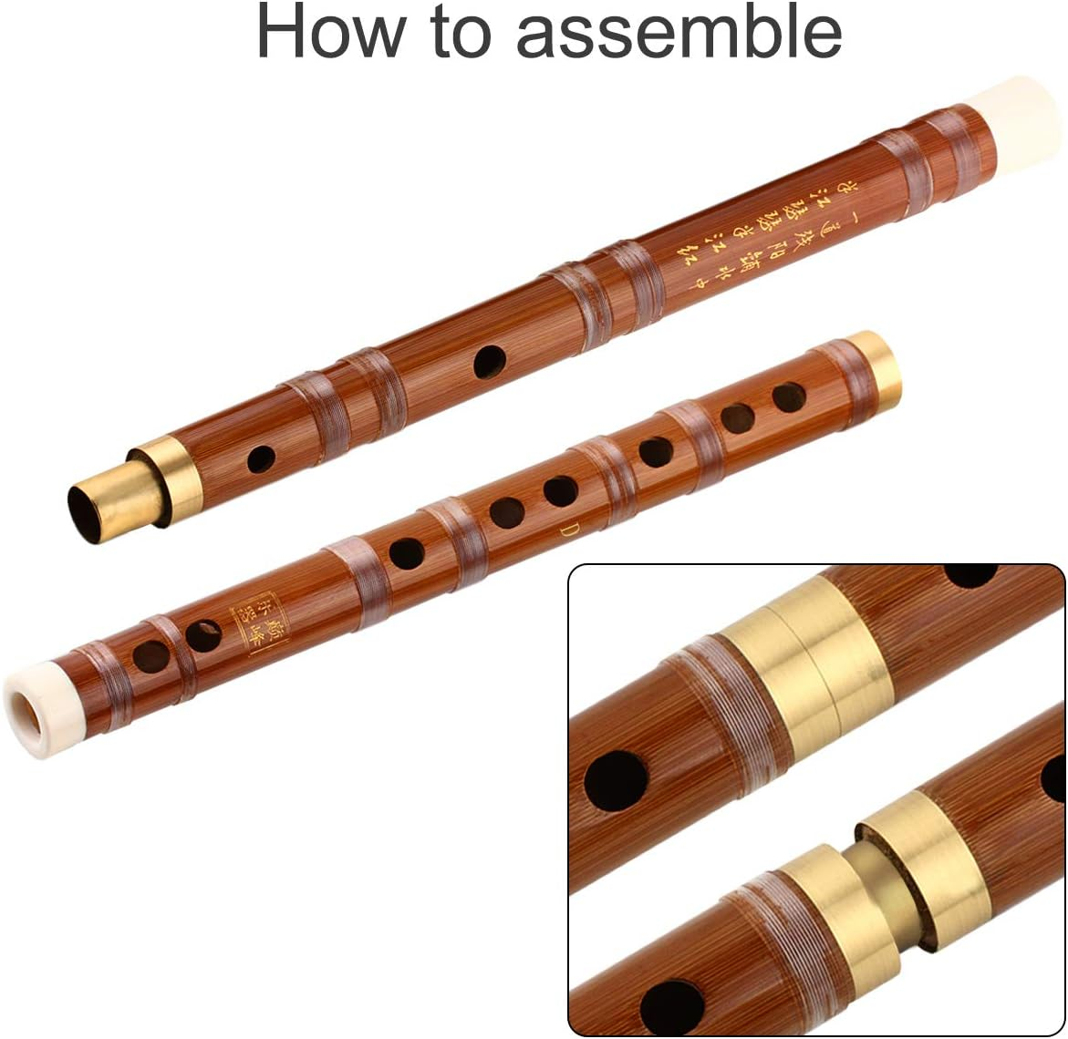 1Pkg Traditional Handmade Chinese Musical Instrument Bamboo Flute/Dizi in D Key image number 3