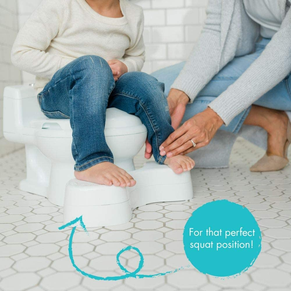 The First Years Super Pooper Potty Training Toilet plus Potty Seat with Foot Rest &mdash; White &mdash; 2-In-1 Toddler Toilet Seat and Potty Chair image number 4