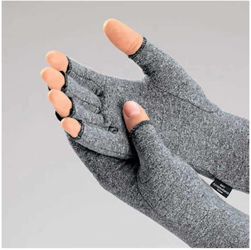 IMAK Compression Arthritis Gloves, Relieves Arthritic Aches, Pain, & Joint Swelling, Open Fingertip Gloves Provide Compression, Warmth, & Comfort, Increases Poor Circulation, Medium, Pair, up to 8.89Cm image number 2