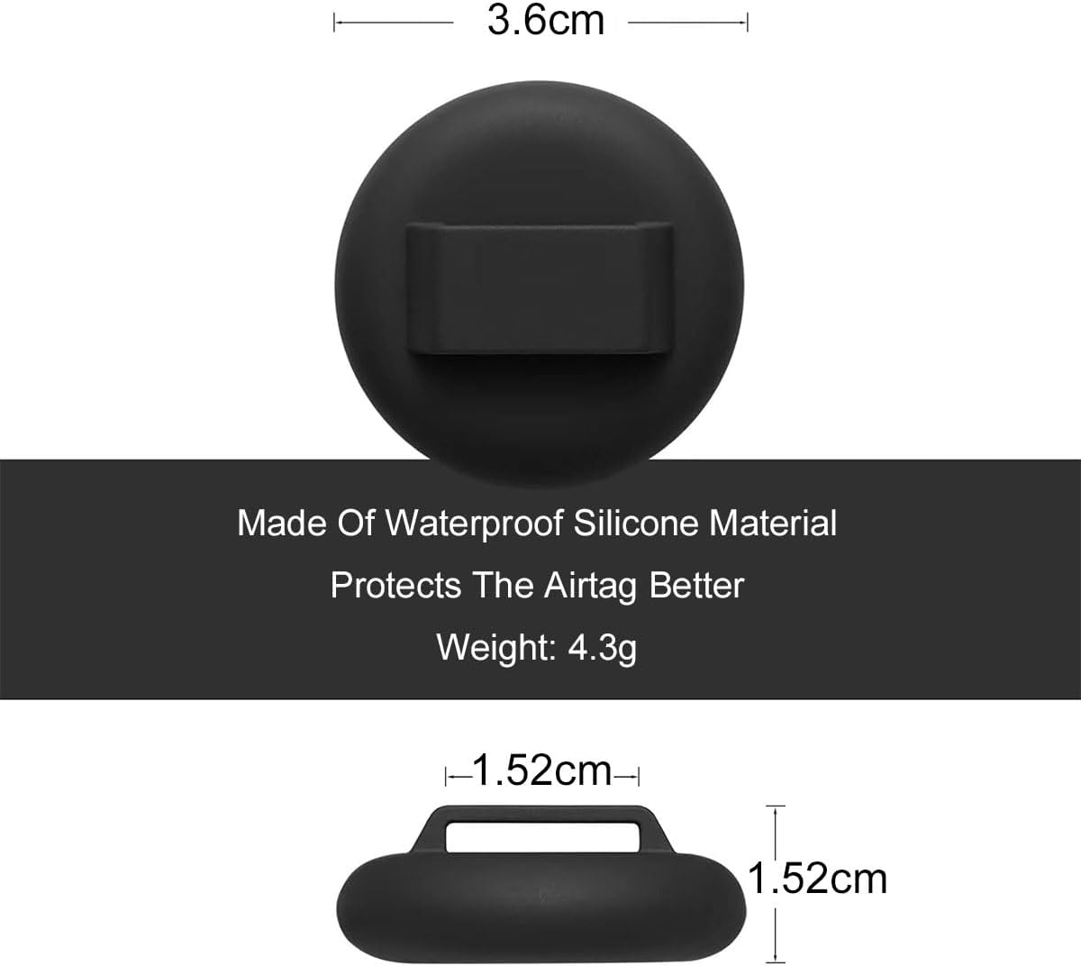 Airtag Cat Collar with Bell, Personalised Airtag Collar Cat, Cat Collar, Reflective Airtag Cat Collar with Airtag Case, Airtag Cat Collar for Kittens, Cat (Black) image number 3