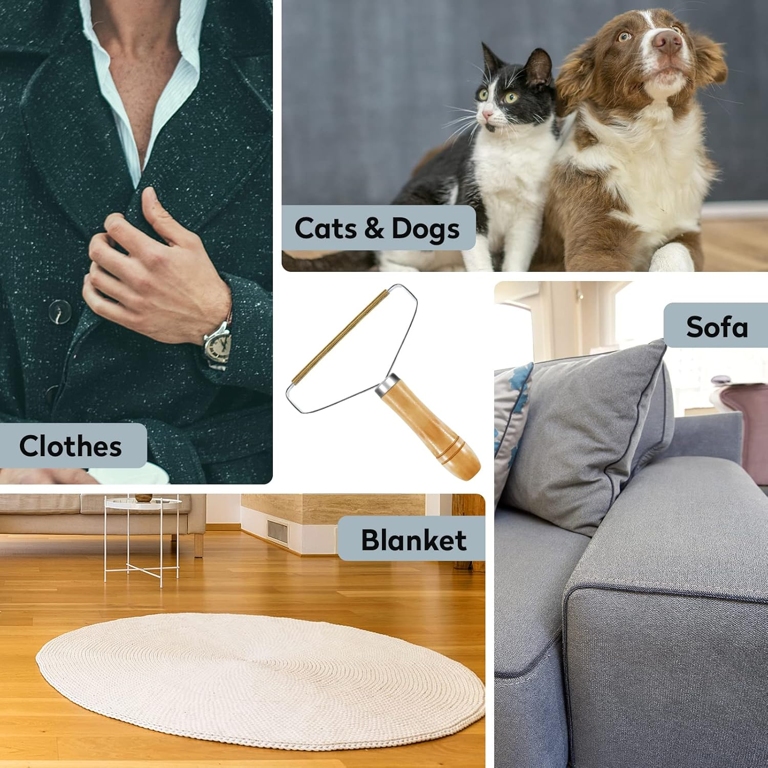 Vikaster Lint Remover, Pet Hair Remover, Portable Lint Brush, Pet Hair, Cat Hair Remover for Removing Lint from Clothes, Sofas, Carpets, Cats and Dogs image number 5