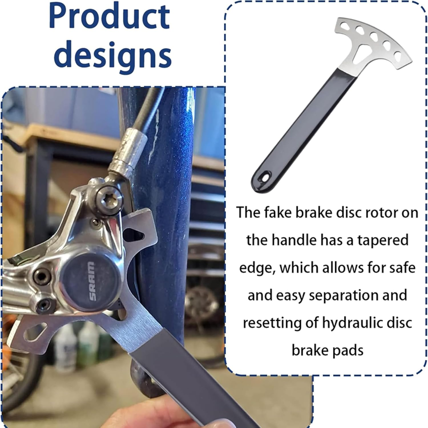 2Pcs Rotor Truing Fork,Bicycle Disk Brake Rotor Alignment Tool Gap Regulator with 42Mm for Large Adjustment and 15Mm for Small Adjustment,Burr-Free Edges,No Damage to Your Disk,Repair Tools image number 4