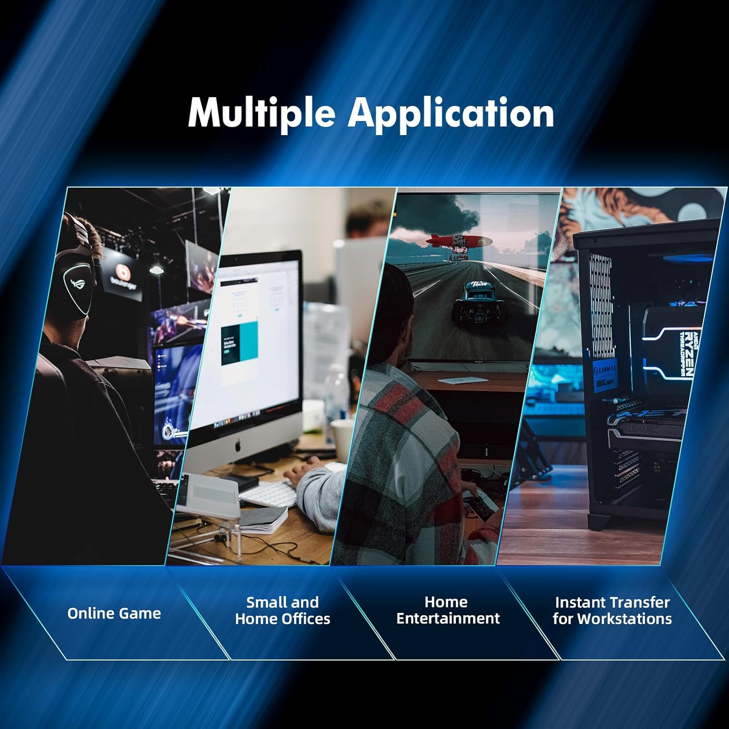 Mokerlink 16 Port Gigabit Ethernet Switch, Fanless Metal Rack Mount Unmanaged Plug and Play Network Switch image number 4