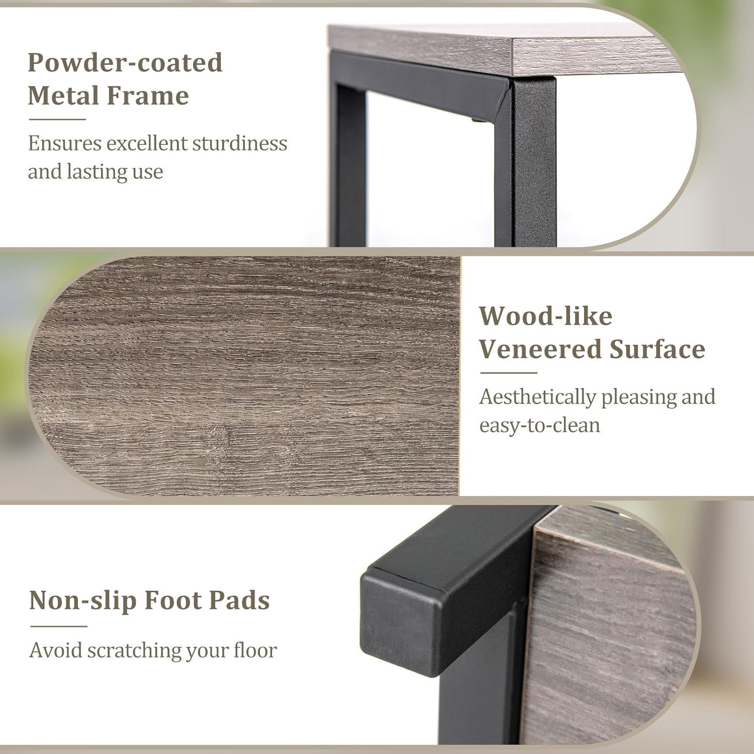 Costway 3 Tier Tall Metal Plant Stand, Corner Plant Holder with Metal Frame, Anti-Tipping Device, Freestanding Tiered Display Shelf, Square Flower Pot Organizer for Balcony, Living Room, Office