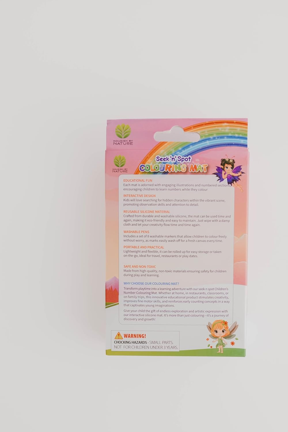 Nourish by Nature Silicone Colouring Mat - Princesses and Fairies