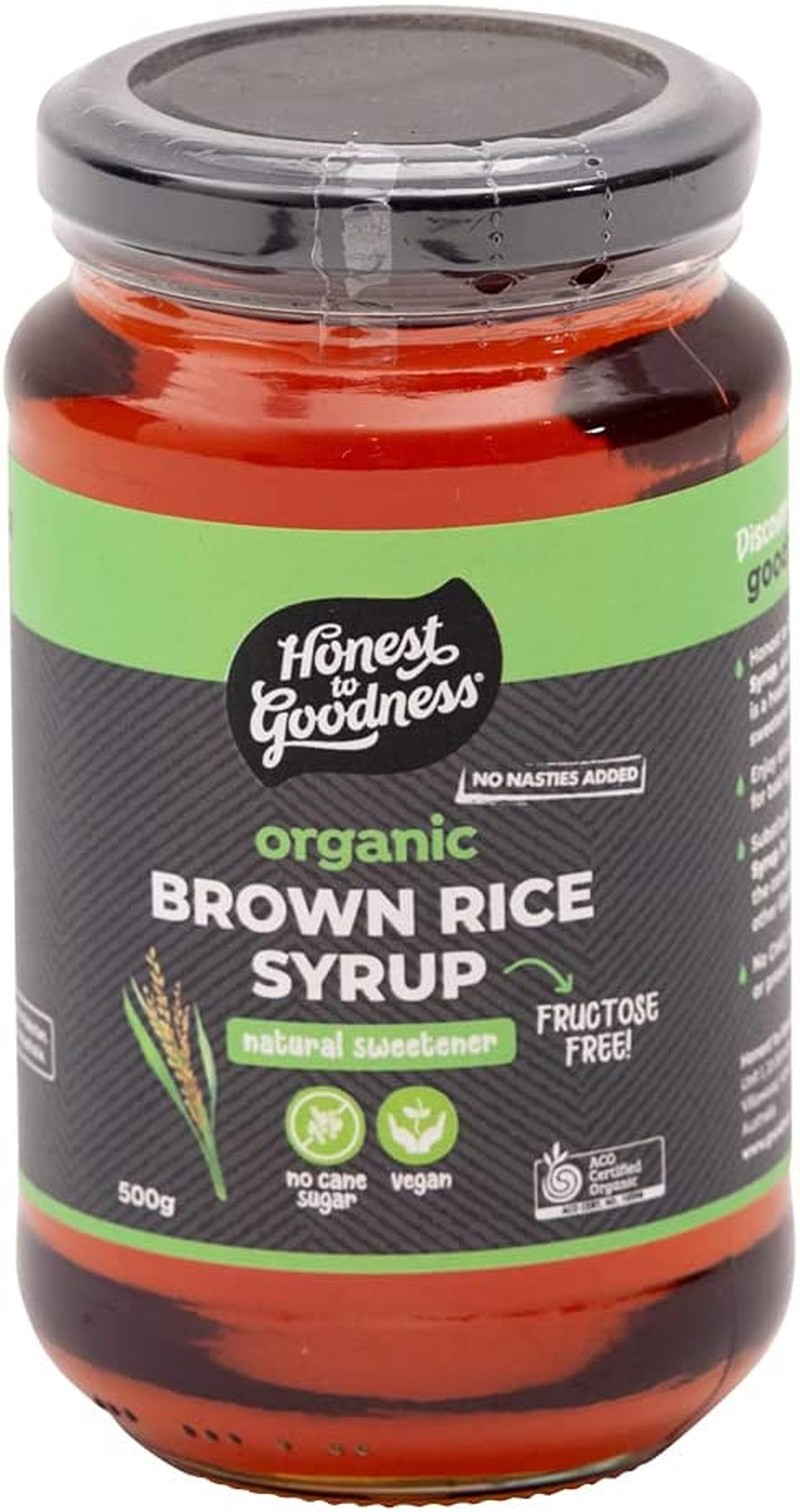 Honest to Goodness, Organic Brown Rice Syrup, 500 Grams - This Syrup Has a Mild, Caramel-Like Sweetness. Enjoyed as a Spread, Drizzled on Food or in Drinks. image number 1